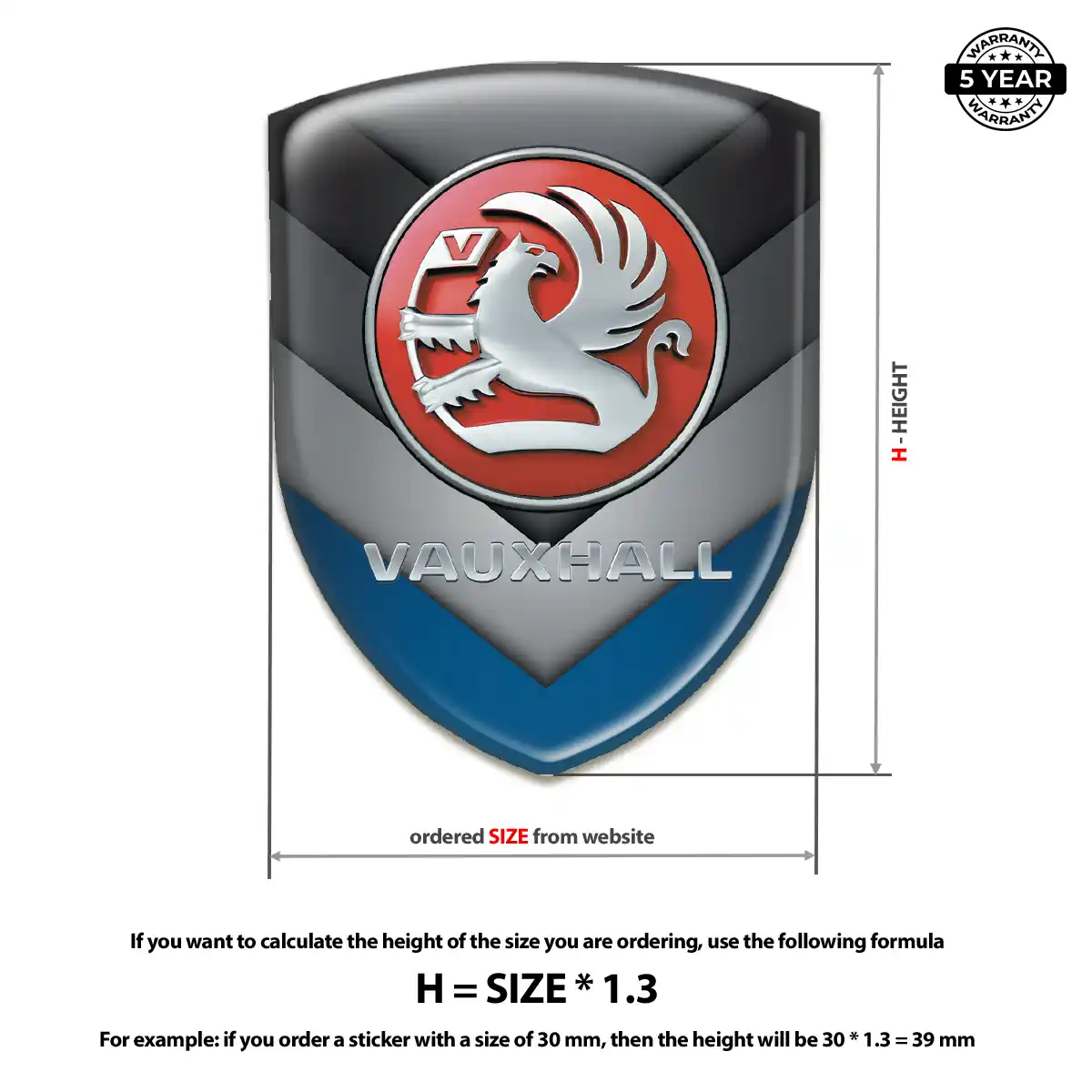 Vauxhall 3D Emblem Sticker Elite Edition