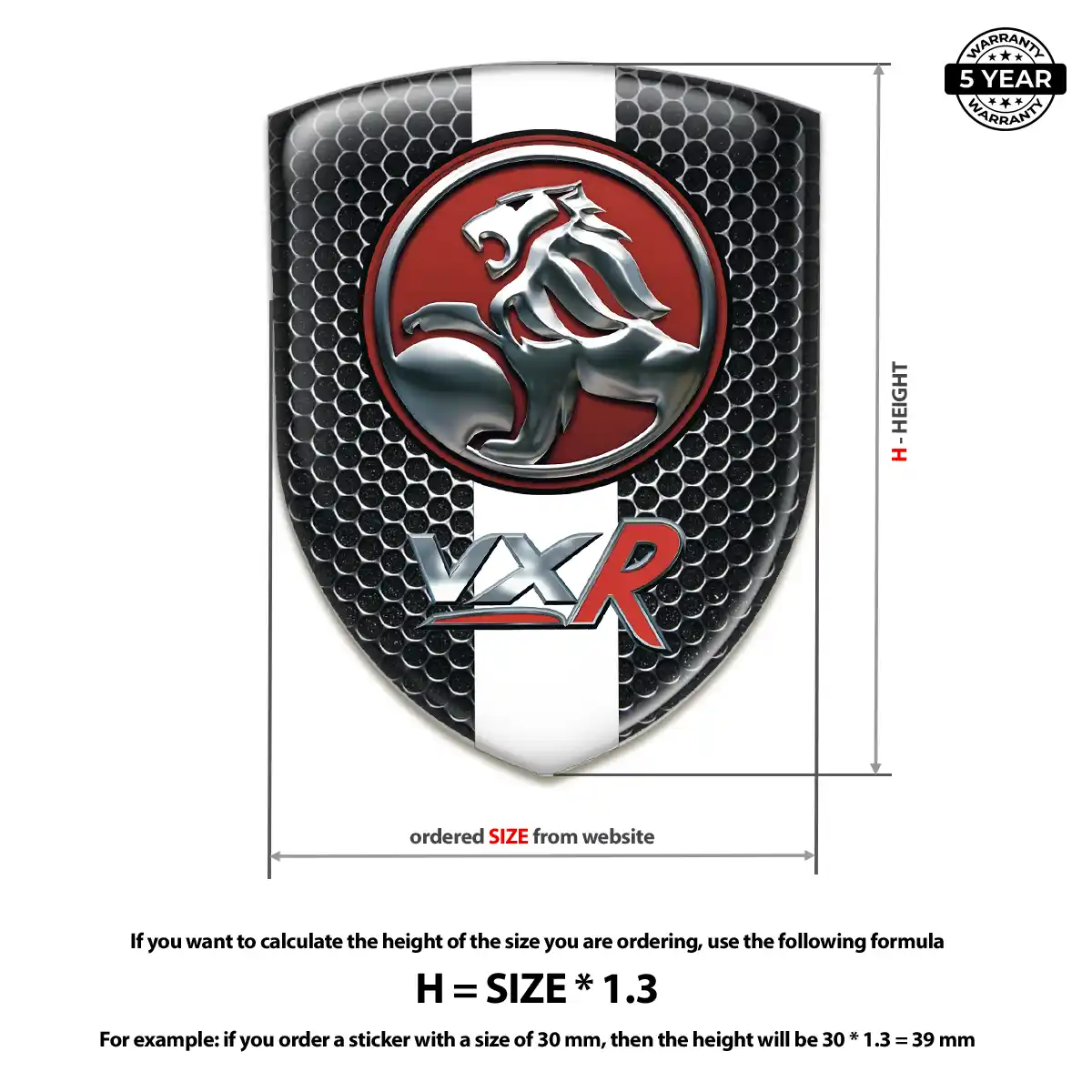 Vauxhall 3D Emblem Sticker Interior Elegance