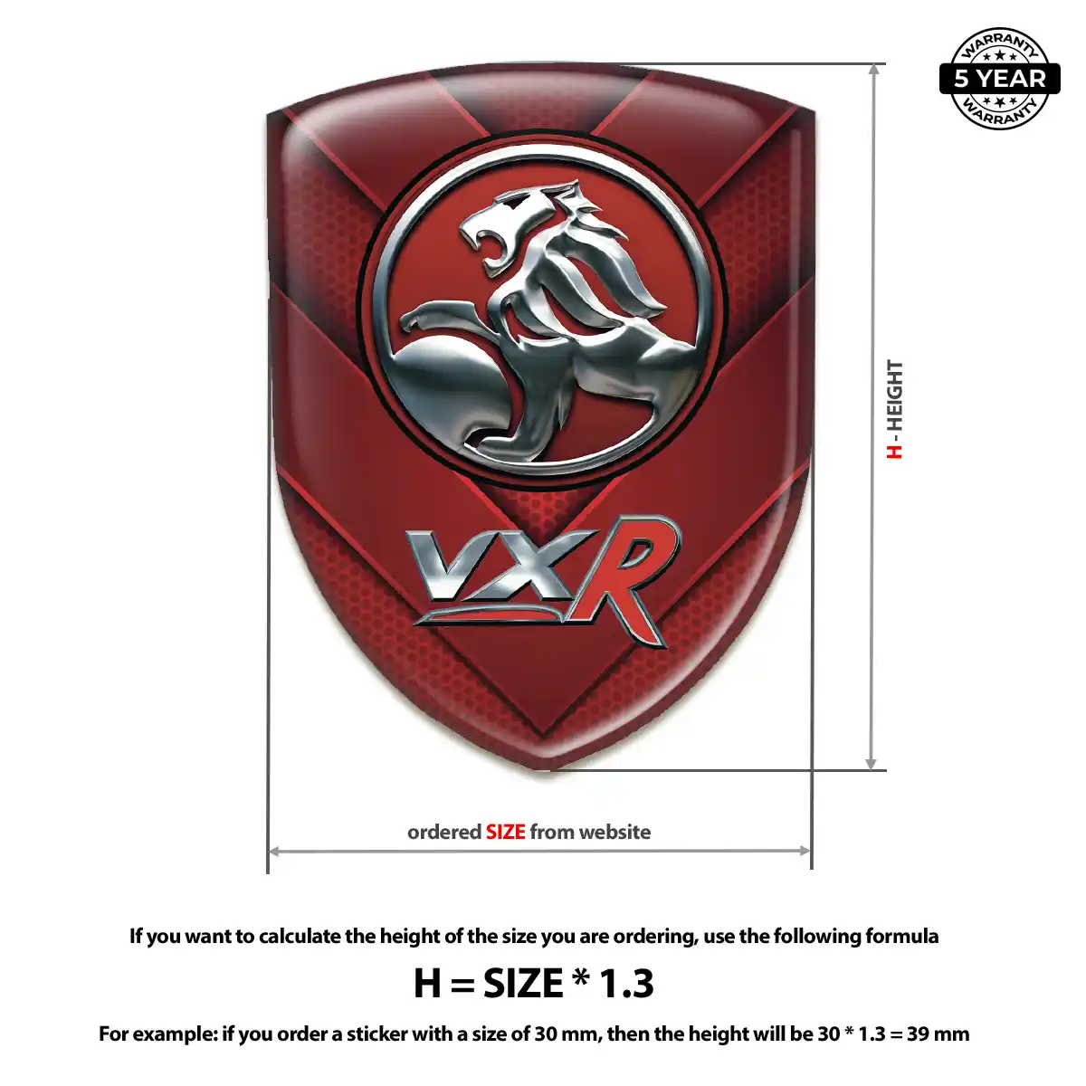 Vauxhall 3D Emblem Sticker Interior Luxe
