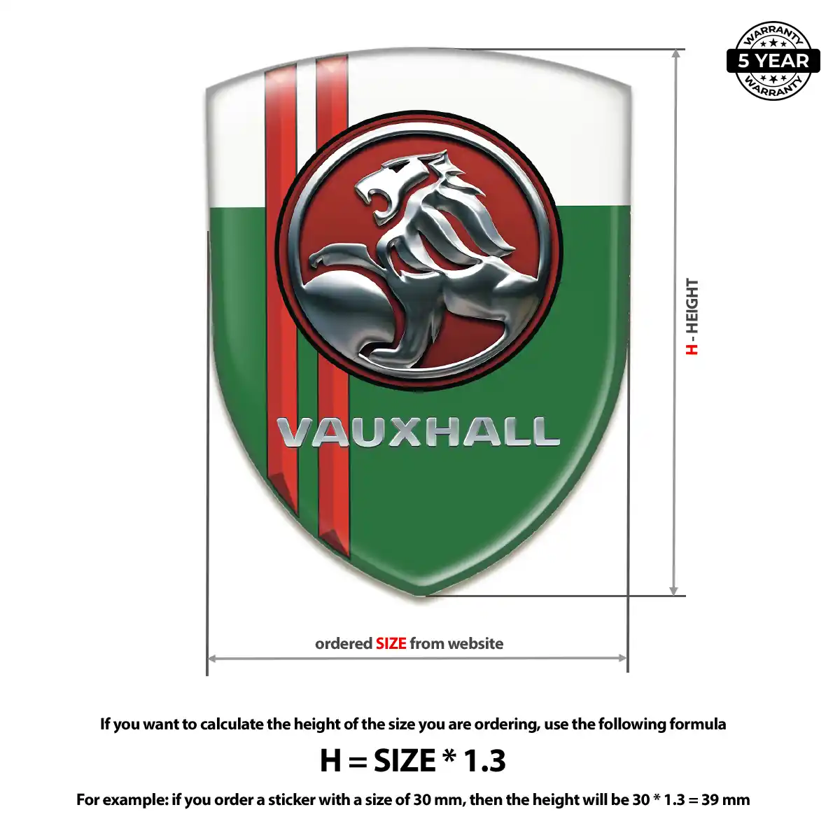 Vauxhall 3D Emblem Sticker Noble Edition