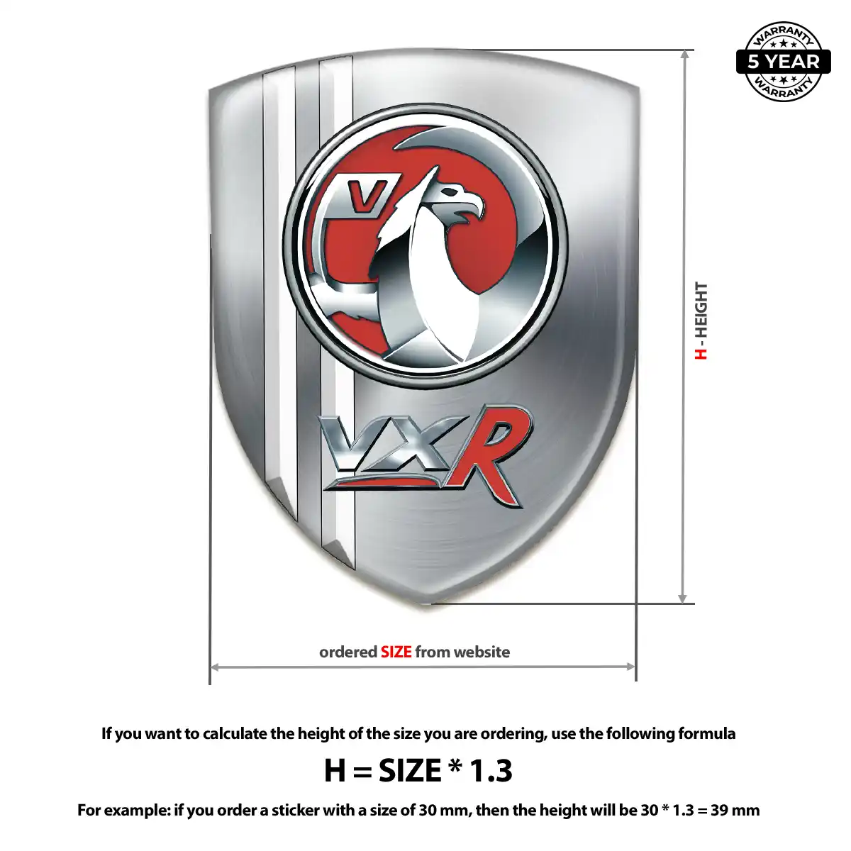 Vauxhall 3D Emblem Sticker Refined Design