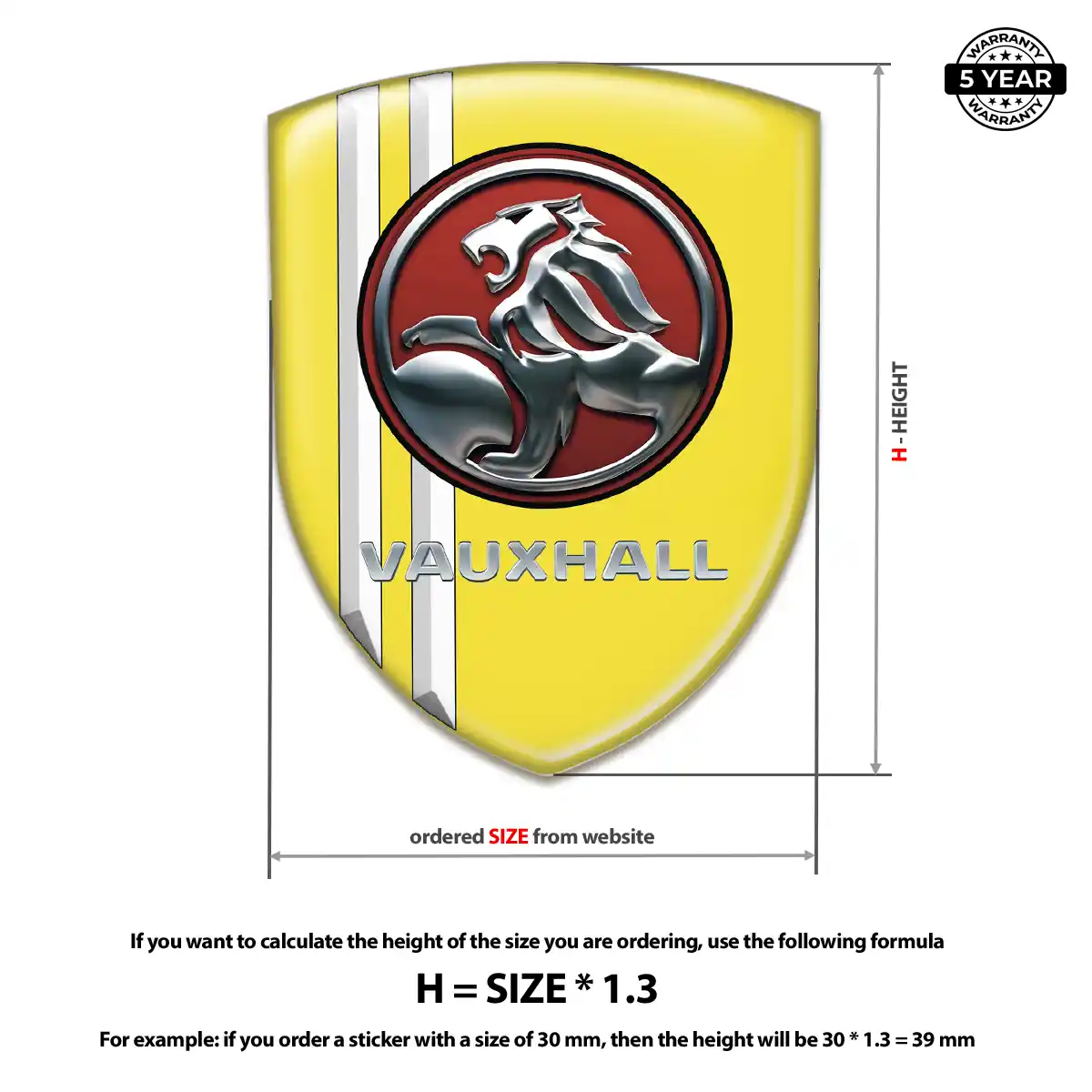 Vauxhall 3D Emblem Sticker Sleek Style