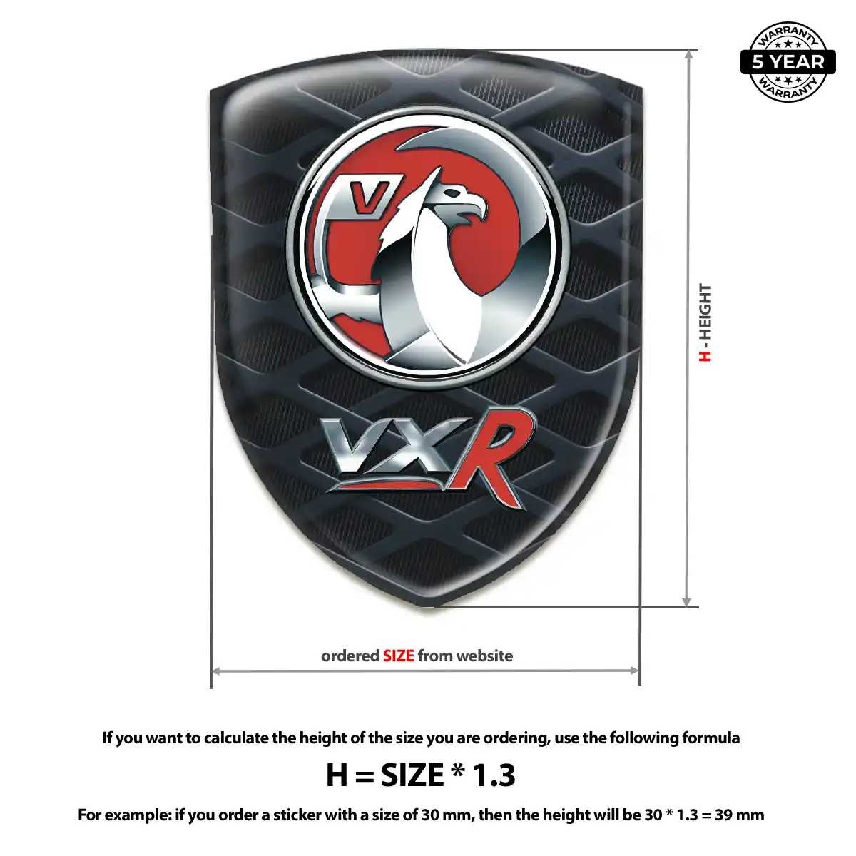 Vauxhall 3D Emblem Sticker Superior Craft
