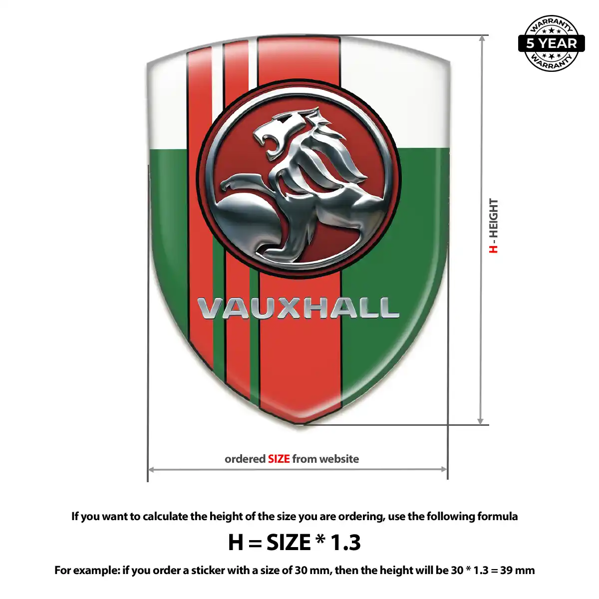 Vauxhall 3D Gel Sticker Cabin Style