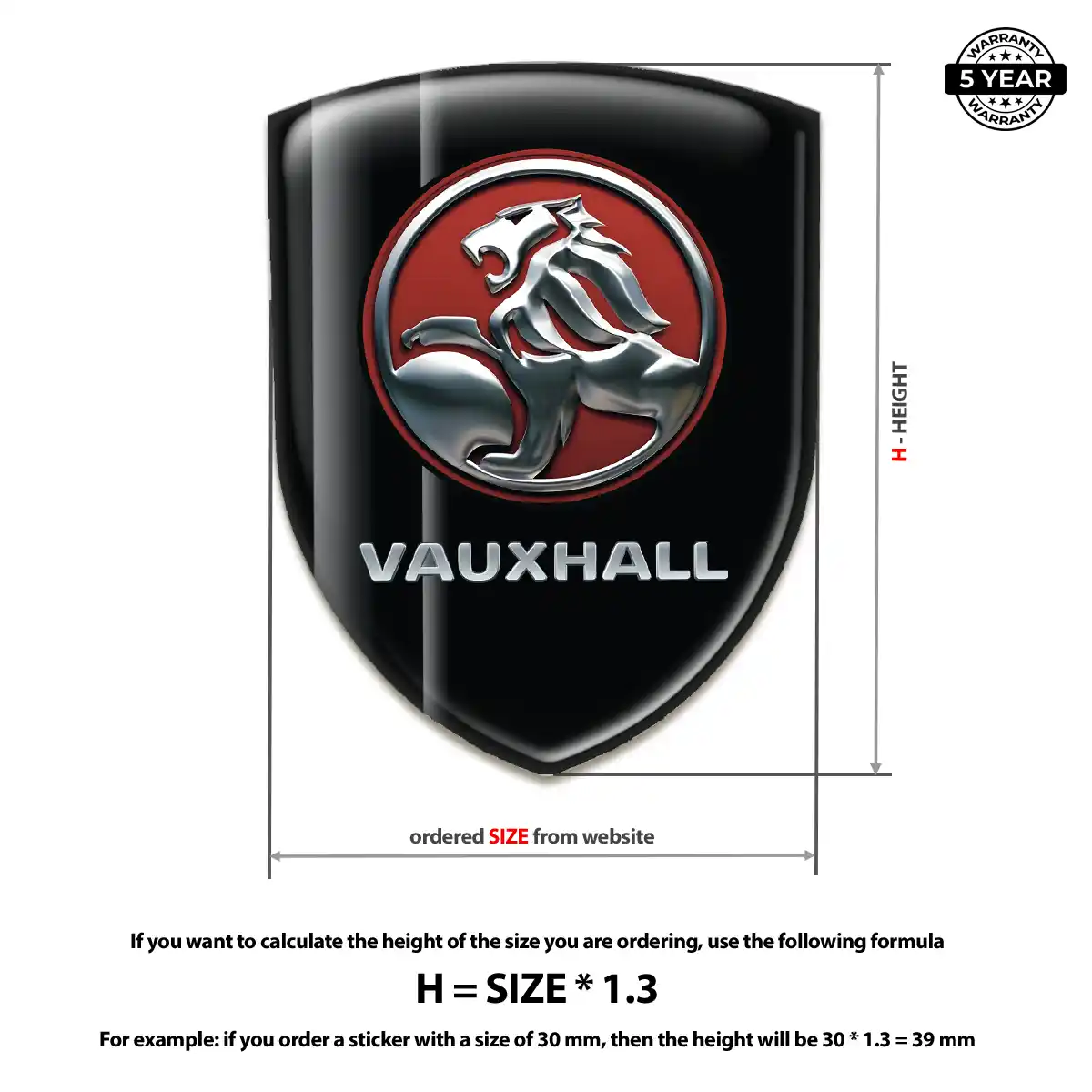 Vauxhall 3D Gel Sticker Deluxe Edition
