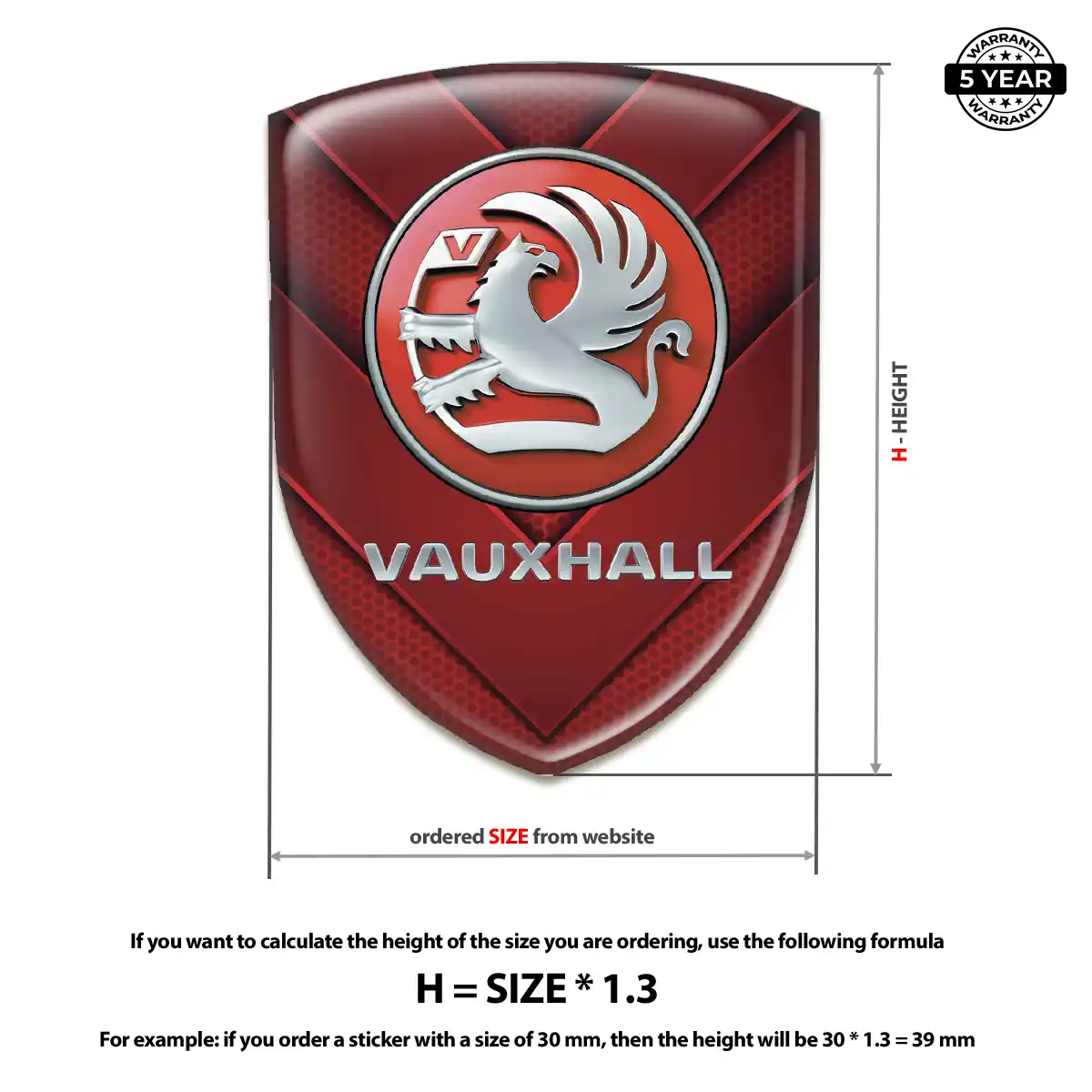 Vauxhall 3D Gel Sticker Elite Edition