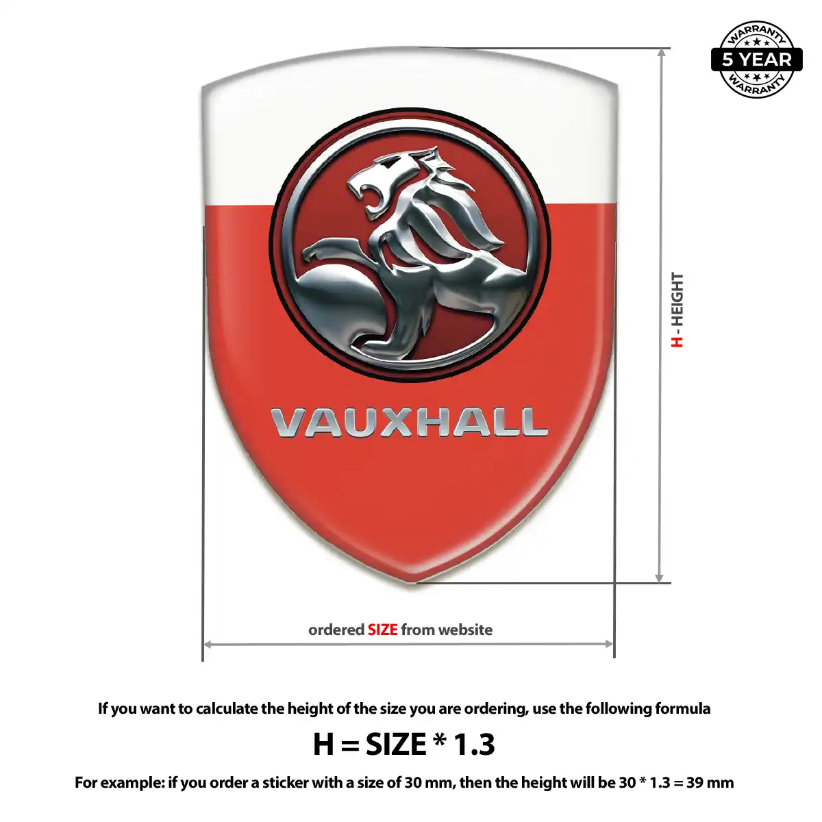 Vauxhall 3D Gel Sticker Exclusive Series