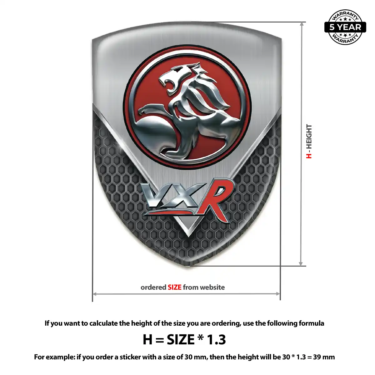 Vauxhall 3D Gel Sticker Interior Luxe