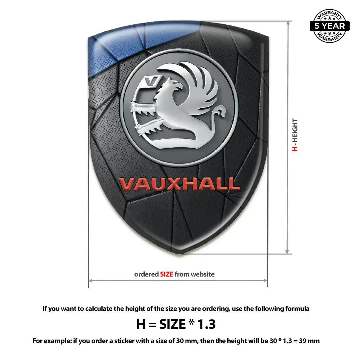 Vauxhall 3D Gel Sticker Noble Edition