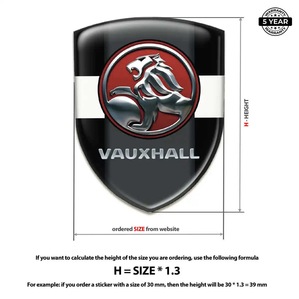 Vauxhall 3D Gel Sticker Prestige Line