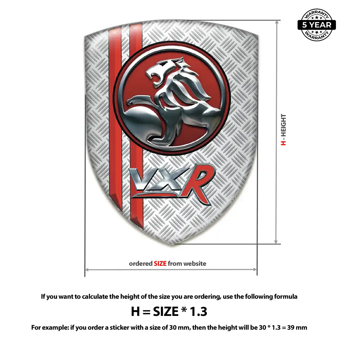 Vauxhall 3D Gel Sticker Refined Design