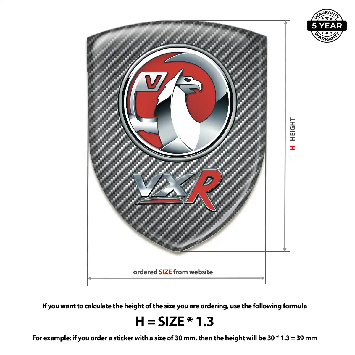 Vauxhall 3D Gel Sticker Resin Elite