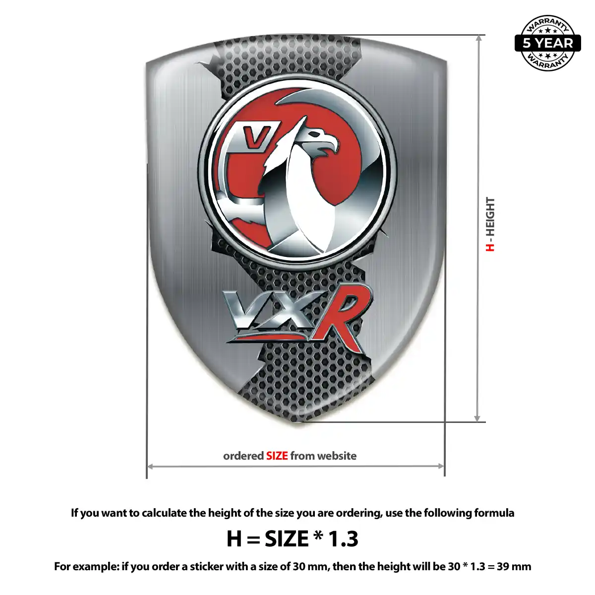 Vauxhall 3D Logo Sticker Elite Edition