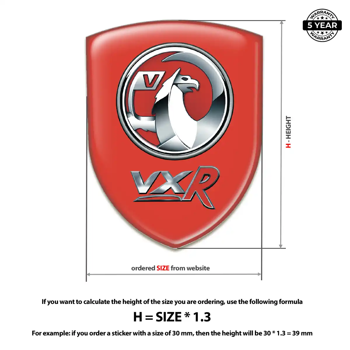 Vauxhall 3D Logo Sticker Exclusive Series