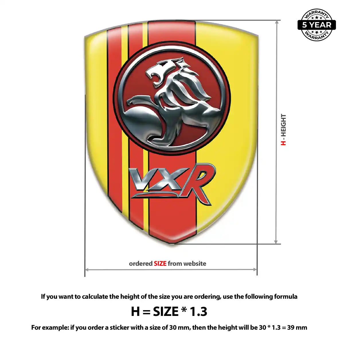 Vauxhall 3D Logo Sticker Interior Elegance