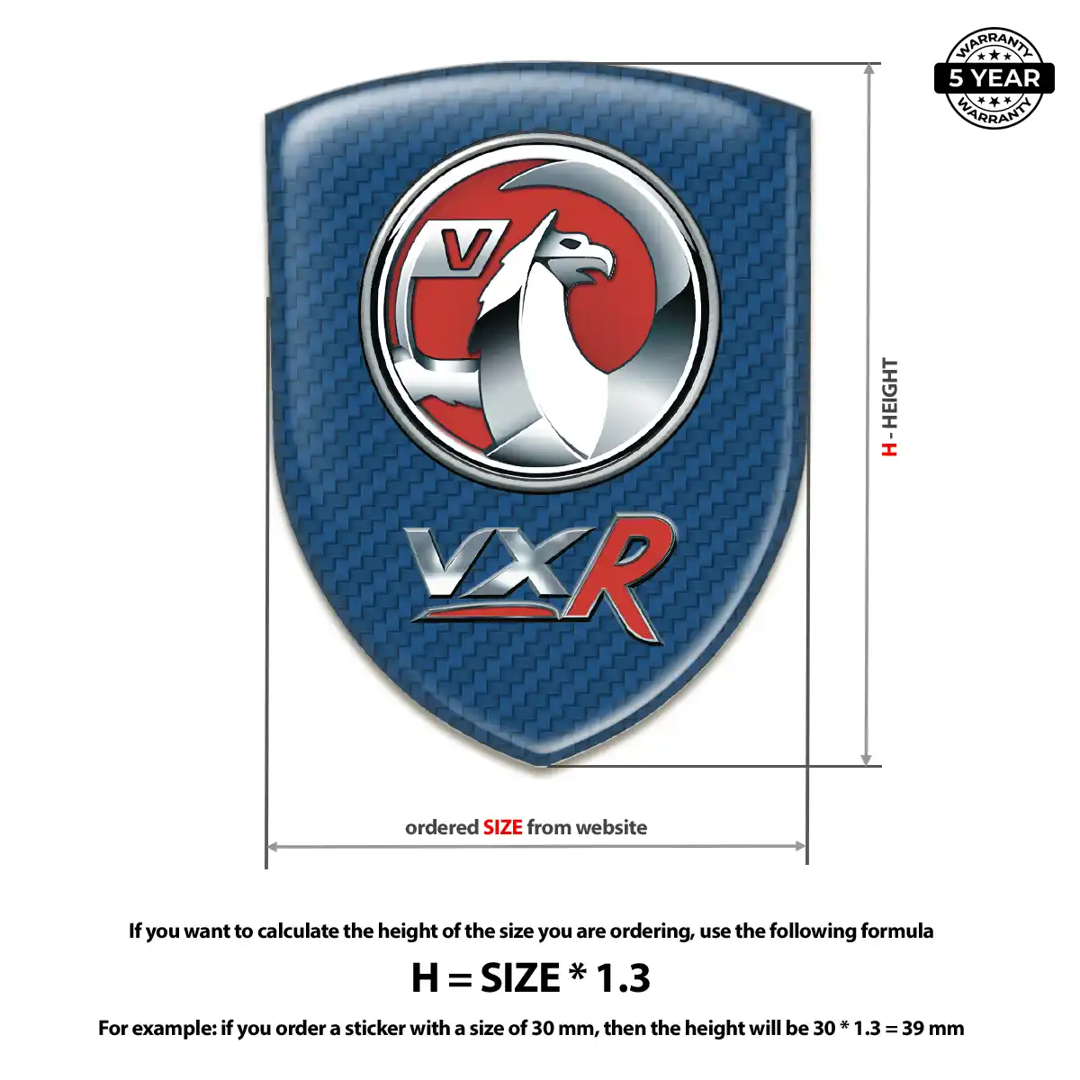 Vauxhall 3D Logo Sticker Noble Edition