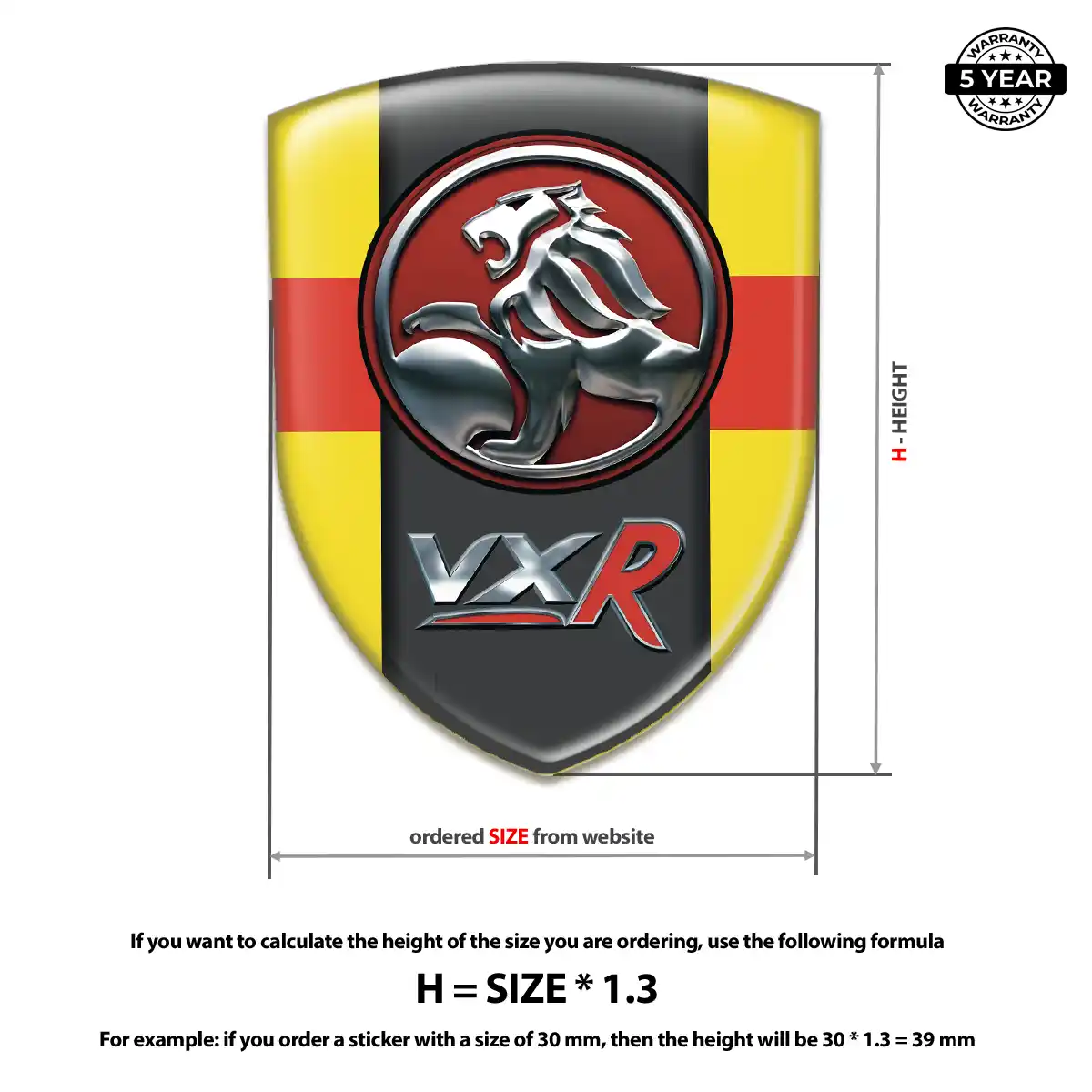Vauxhall 3D Logo Sticker Prestige Line