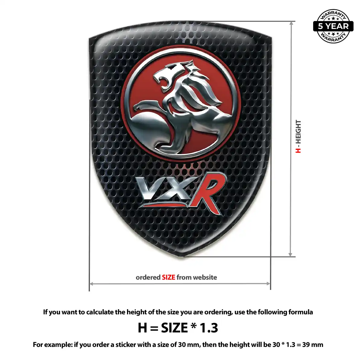 Vauxhall 3D Logo Sticker Signature Grade