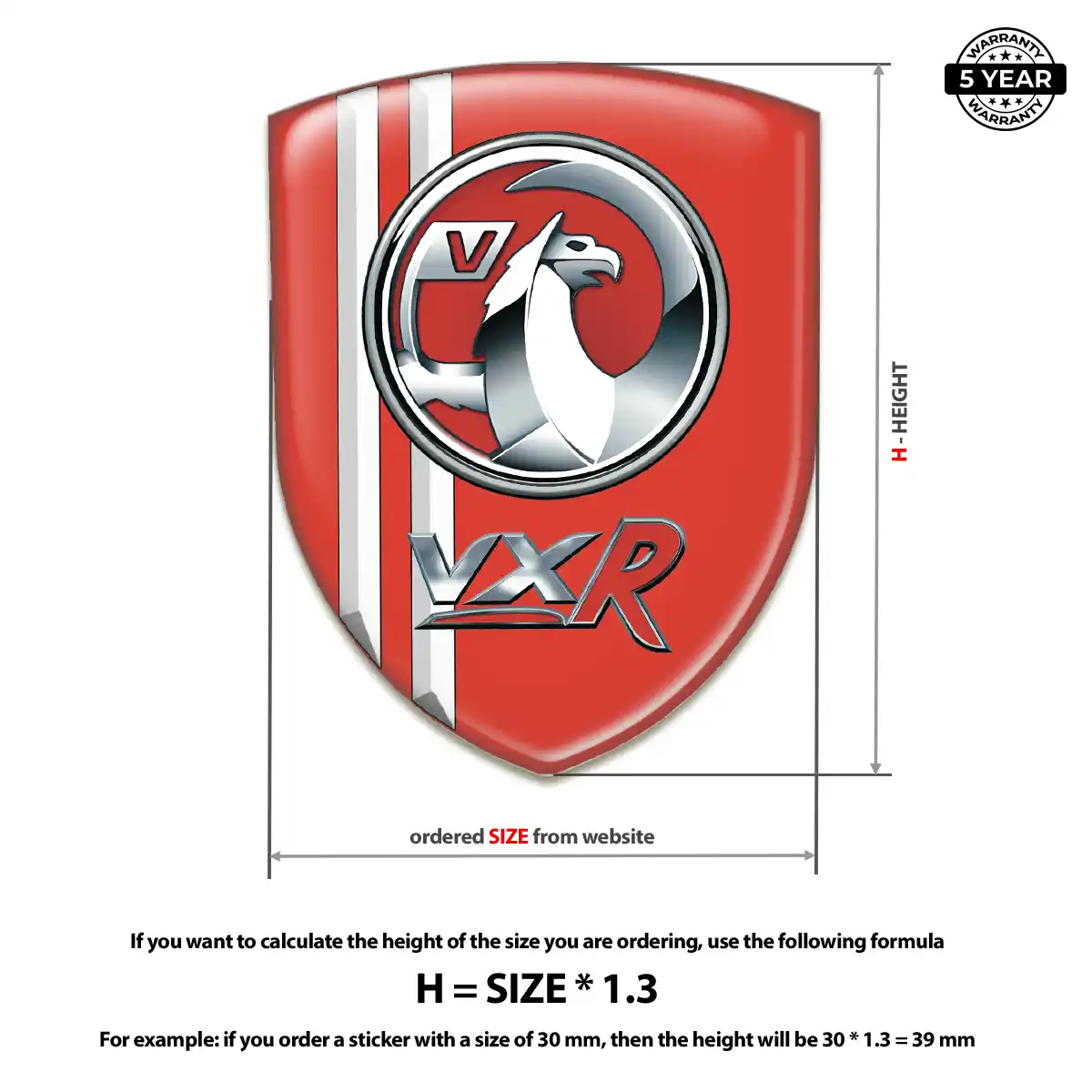 Vauxhall 3D Logo Sticker Sleek Style