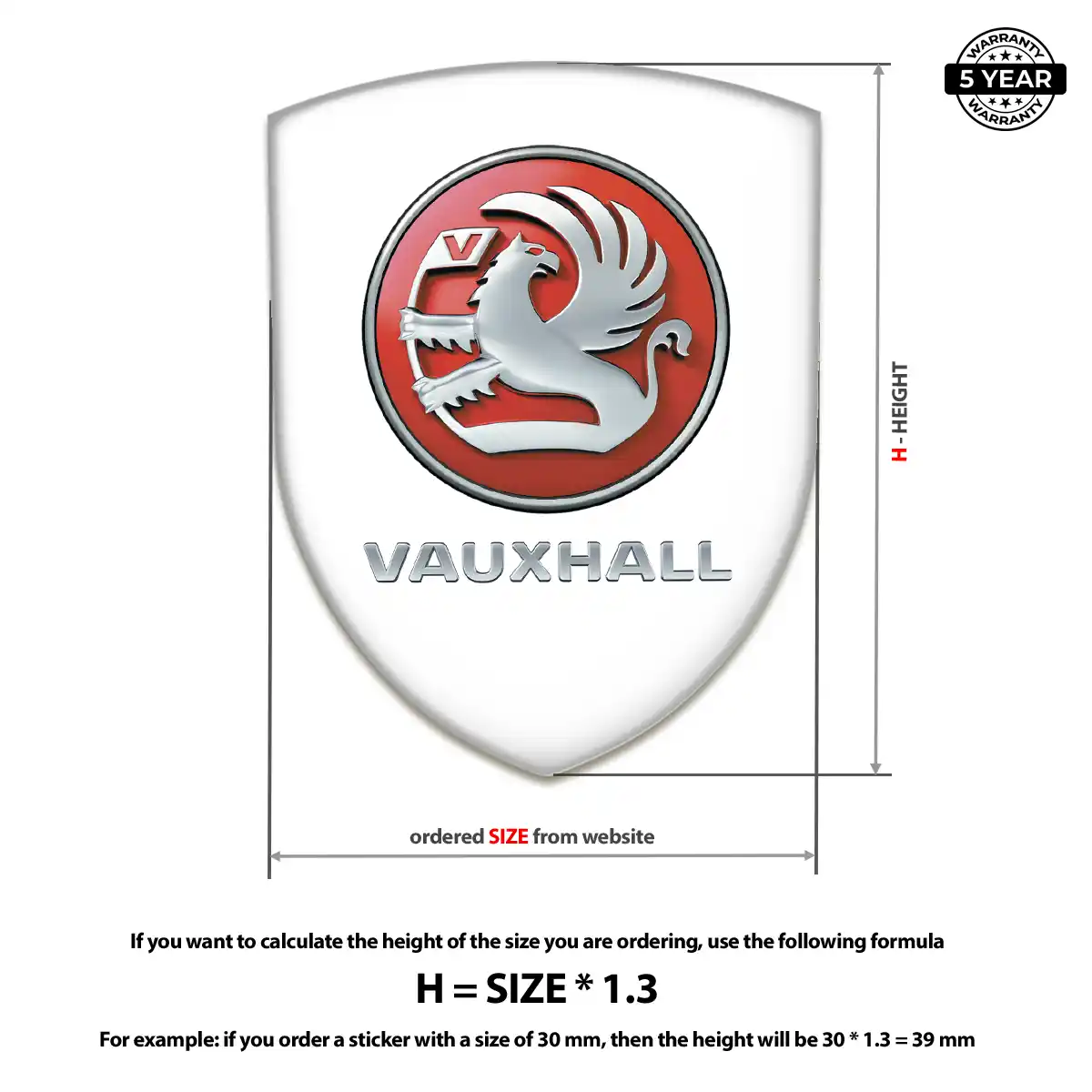 Vauxhall 3D Resin Sticker Deluxe Edition