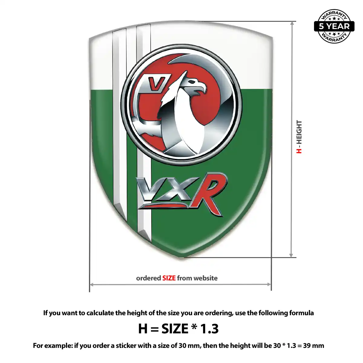 Vauxhall 3D Resin Sticker Exclusive Series
