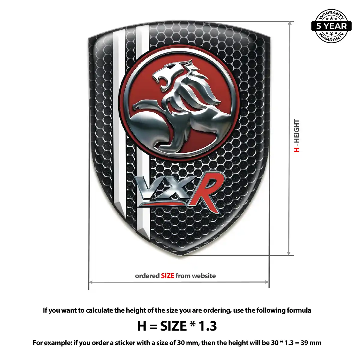 Vauxhall 3D Resin Sticker Noble Edition