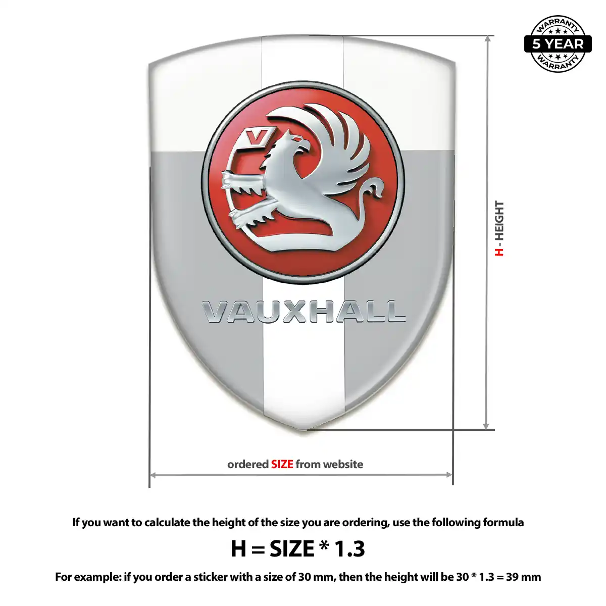 Vauxhall 3D Resin Sticker Prestige Line