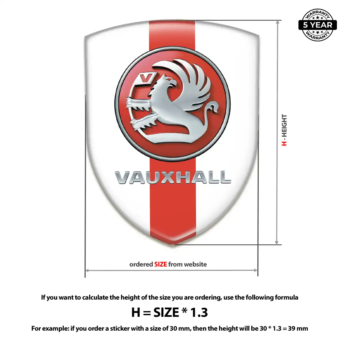 Vauxhall 3D Resin Sticker Resin Elite