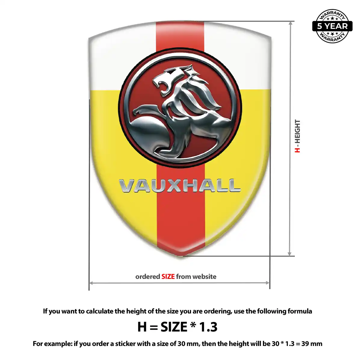 Vauxhall Automotive Emblem Sticker Deluxe Edition