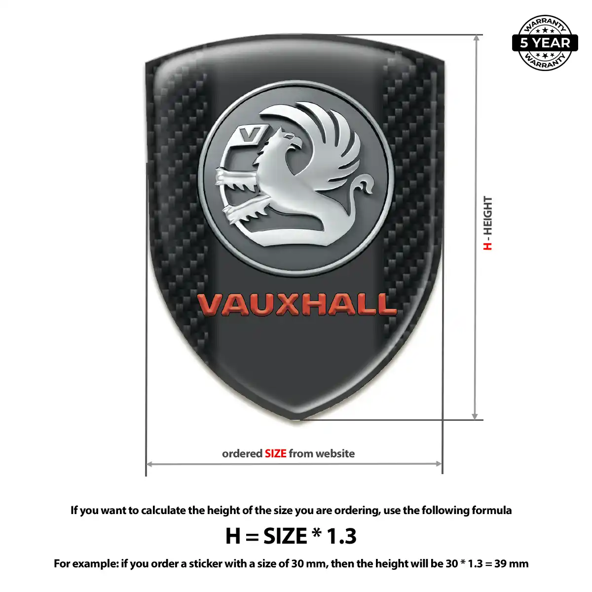 Vauxhall Automotive Emblem Sticker Elite Edition