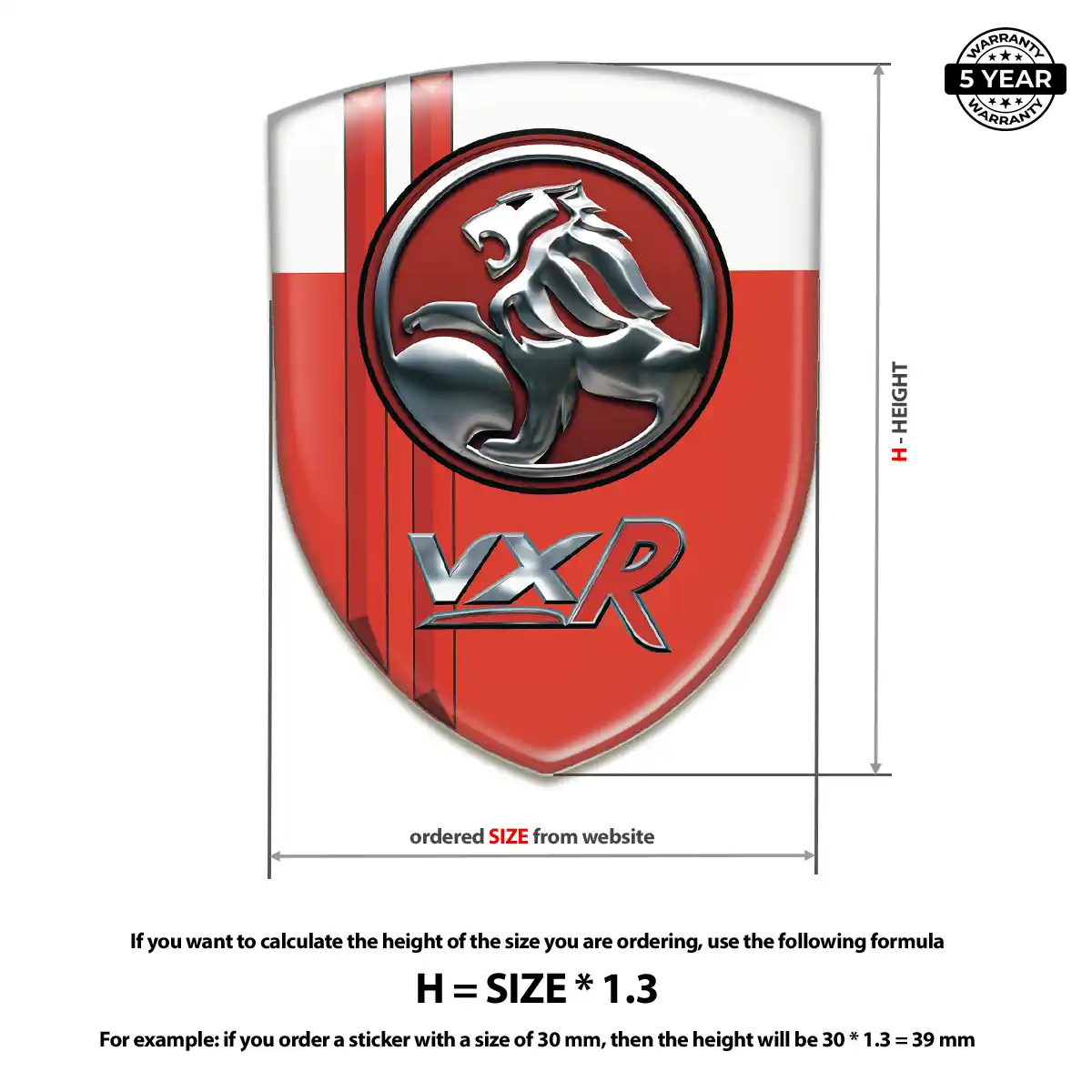 Vauxhall Automotive Emblem Sticker Elite Finish