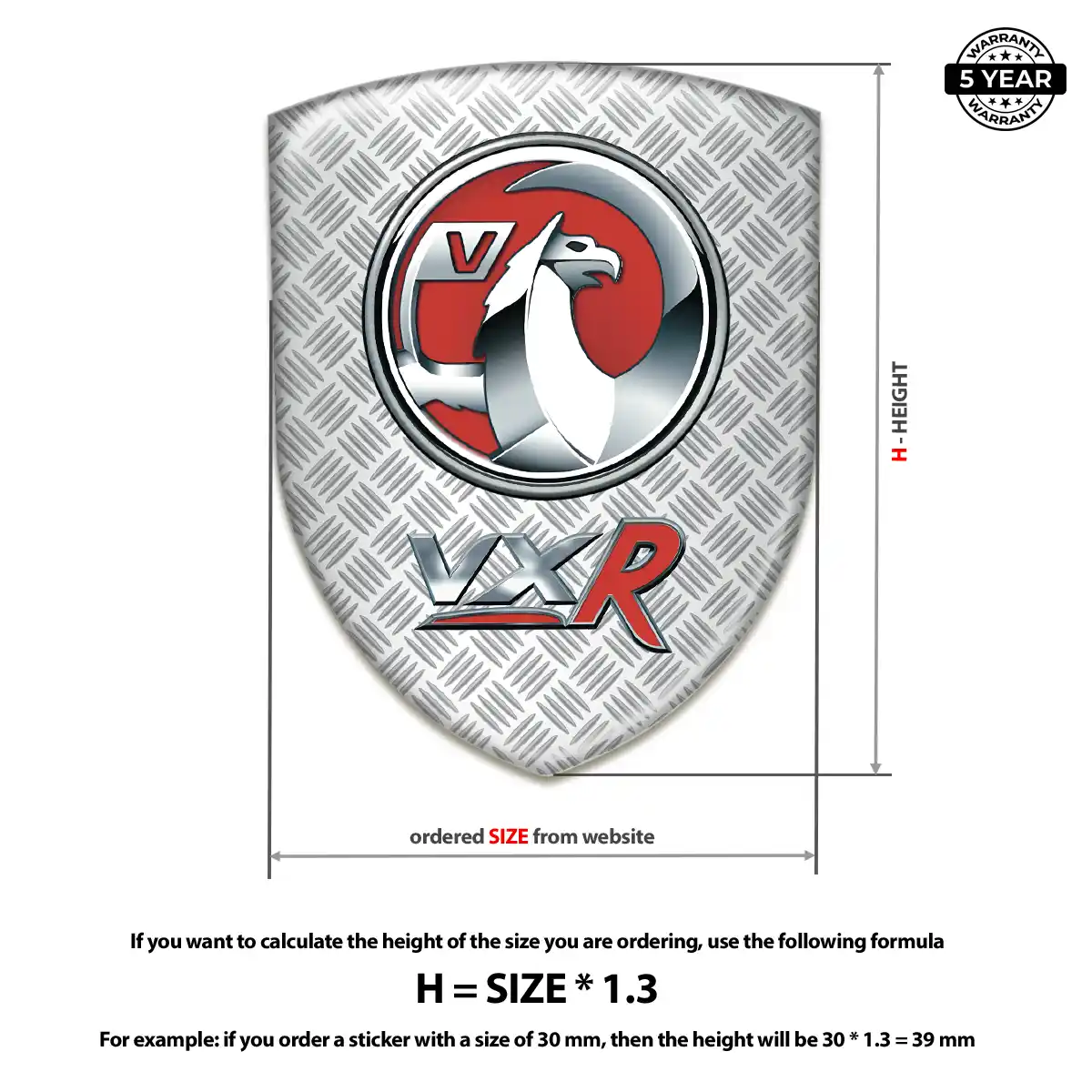 Vauxhall Automotive Emblem Sticker Interior Luxe