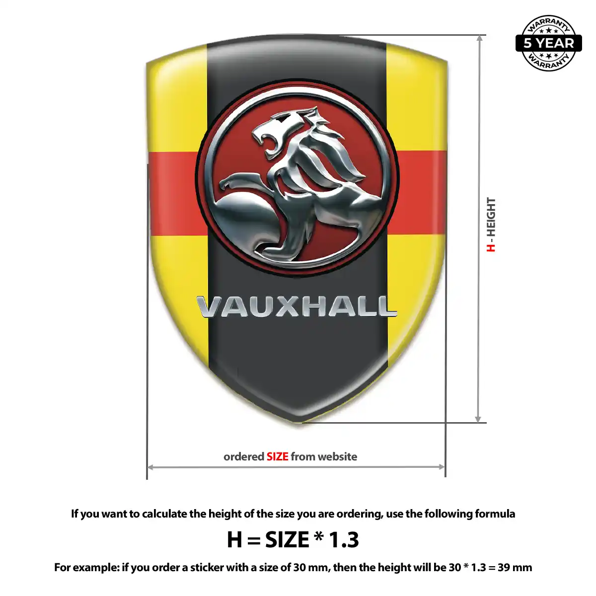 Vauxhall Automotive Emblem Sticker Noble Edition