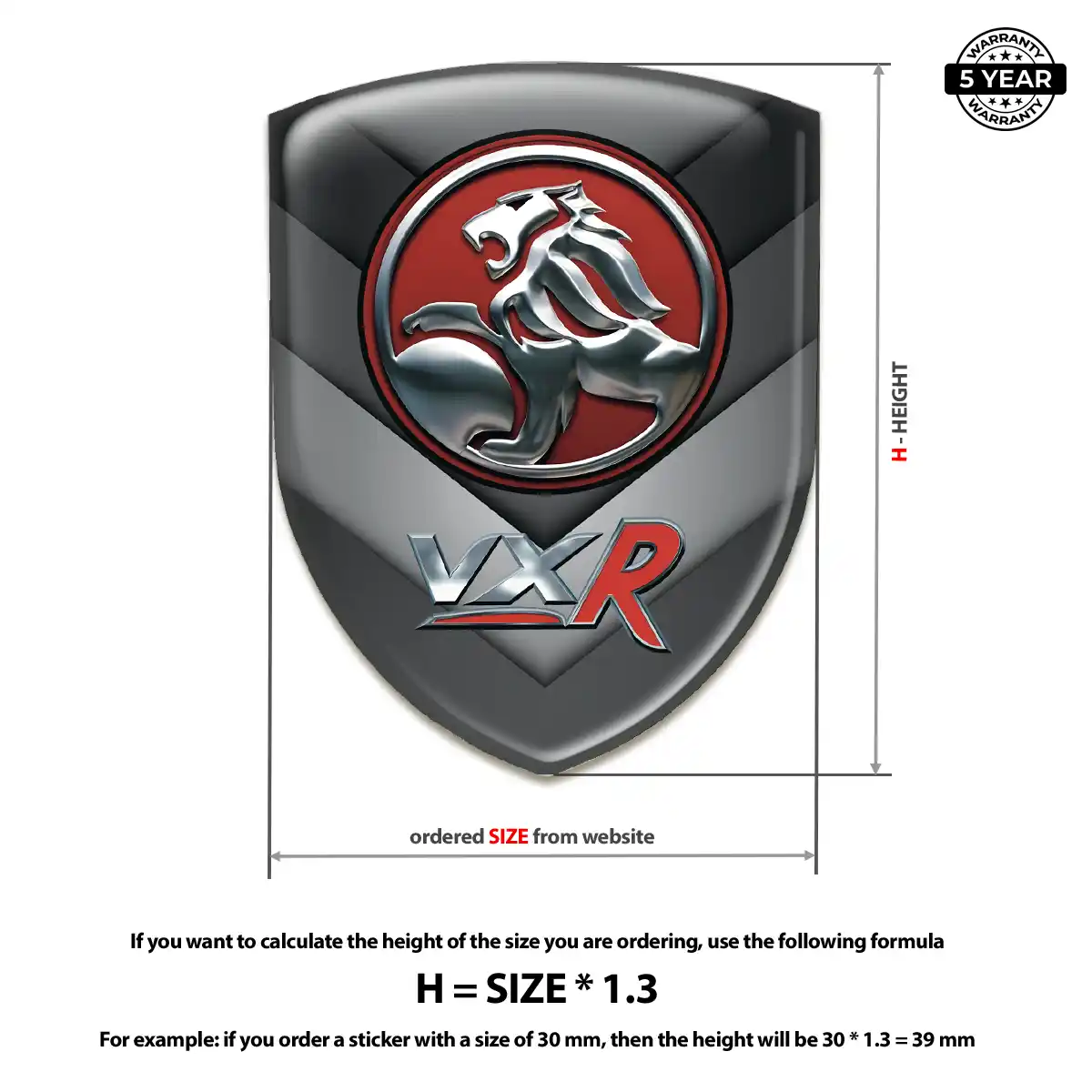Vauxhall Automotive Emblem Sticker Prestige Line