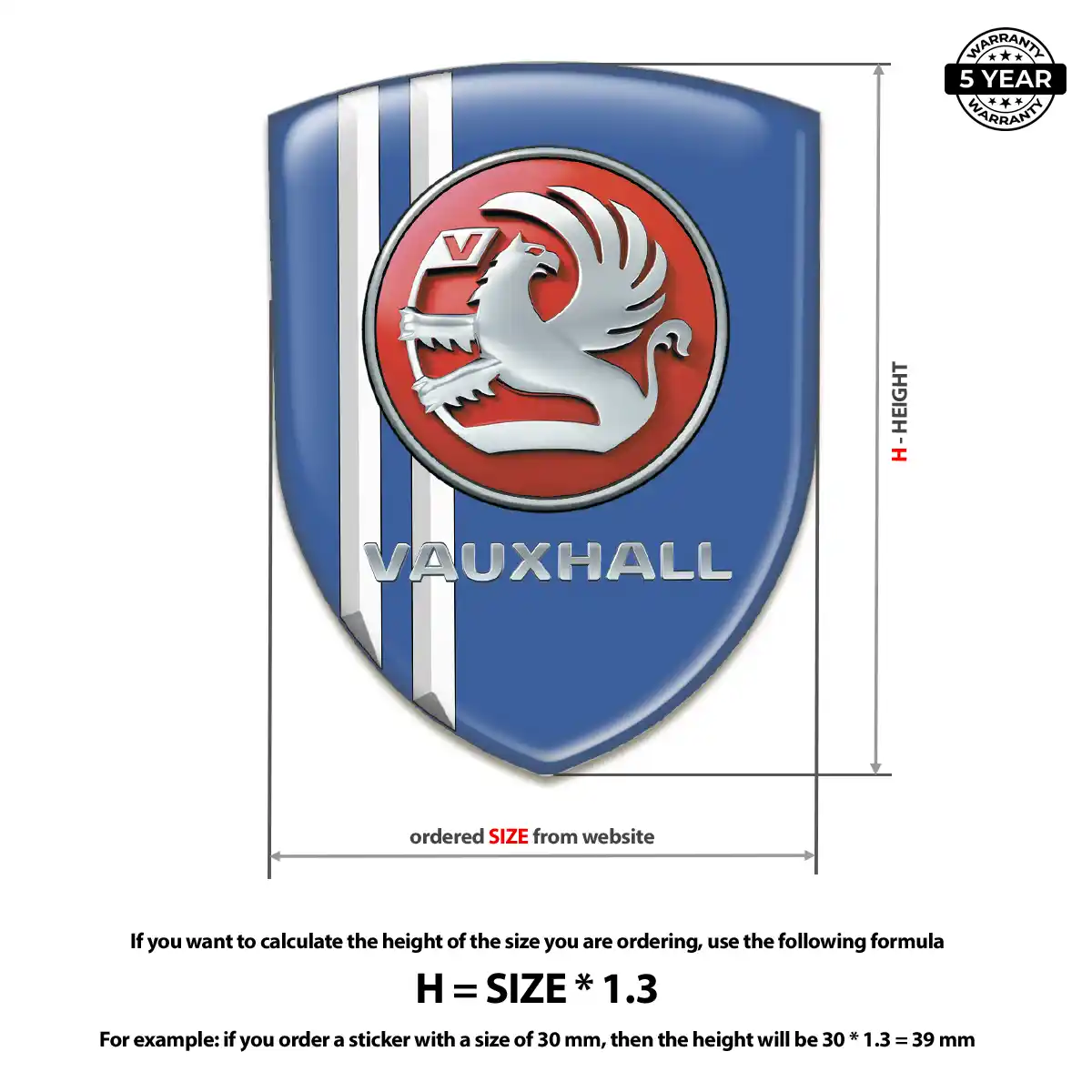 Vauxhall Automotive Emblem Sticker Refined Design