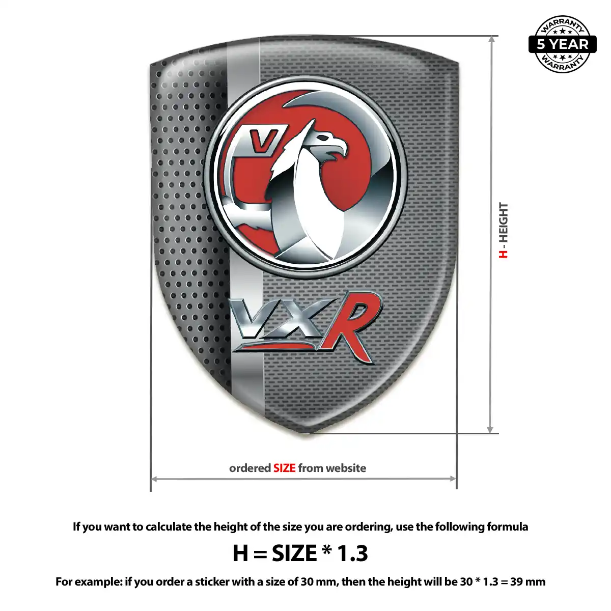 Vauxhall Automotive Emblem Sticker Resin Elite