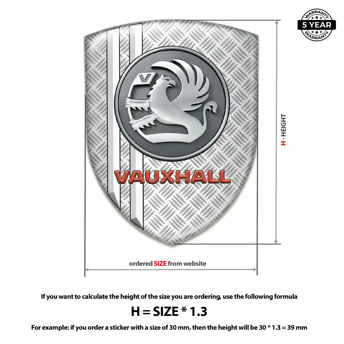 Vauxhall Automotive Emblem Sticker Signature Grade
