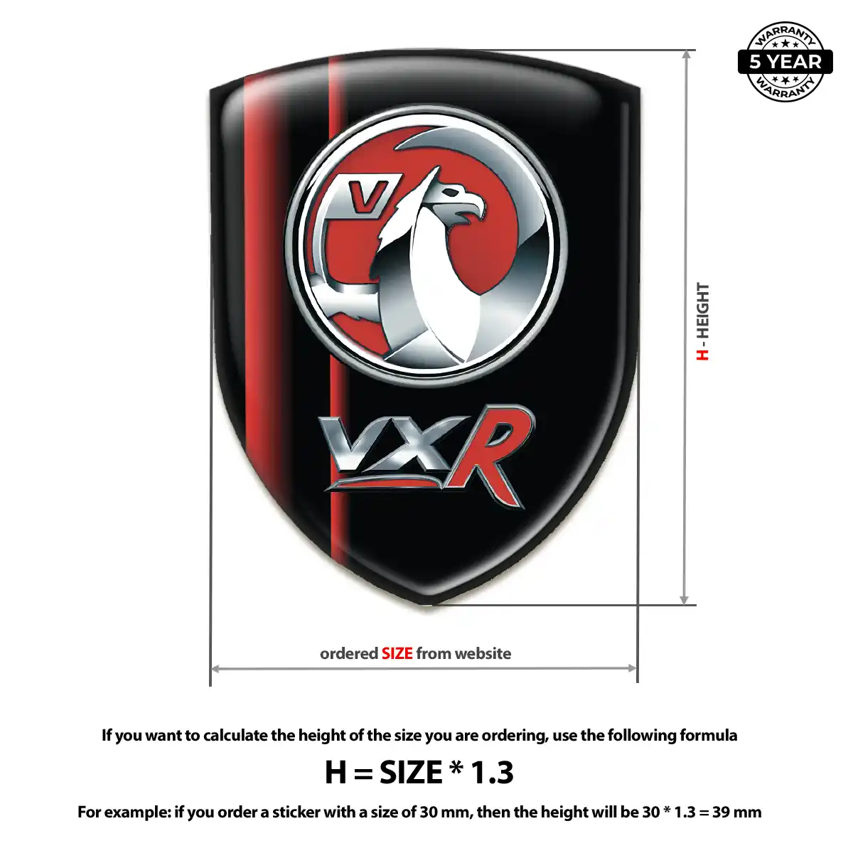 Vauxhall Automotive Logo Sticker Deluxe Edition