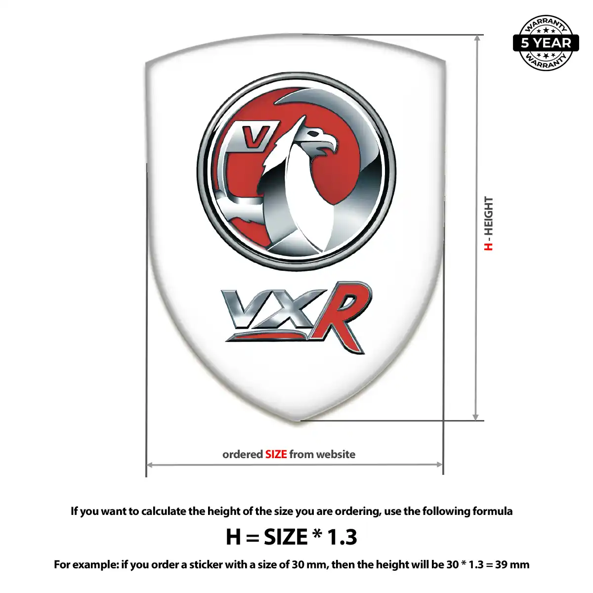 Vauxhall Automotive Logo Sticker Elite Finish