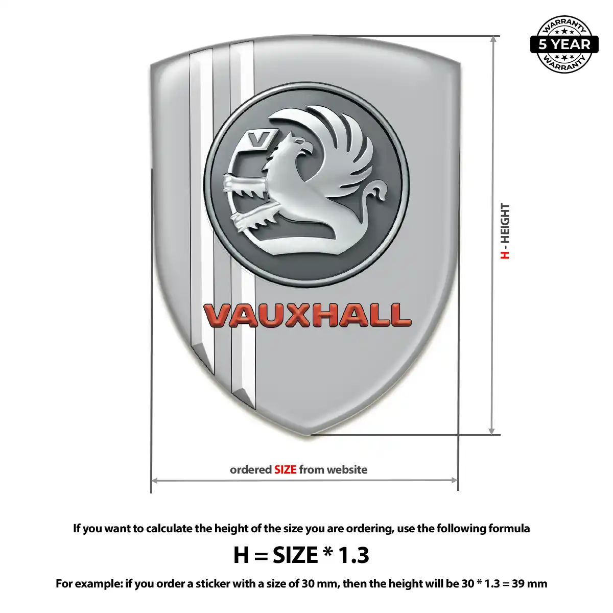 Vauxhall Automotive Logo Sticker Exclusive Series