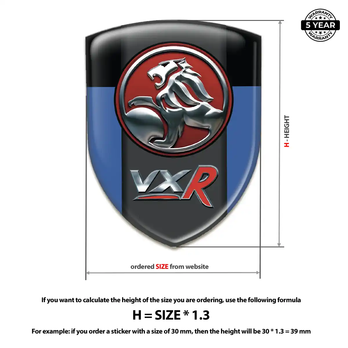 Vauxhall Automotive Logo Sticker Interior Luxe