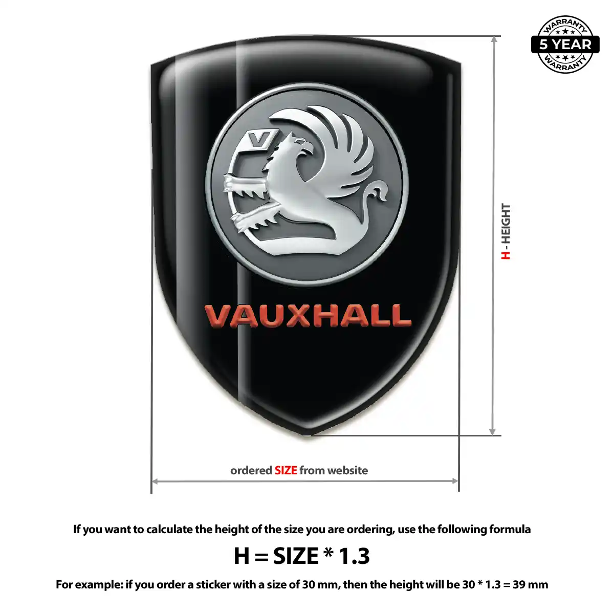 Vauxhall Automotive Logo Sticker Opulent Line