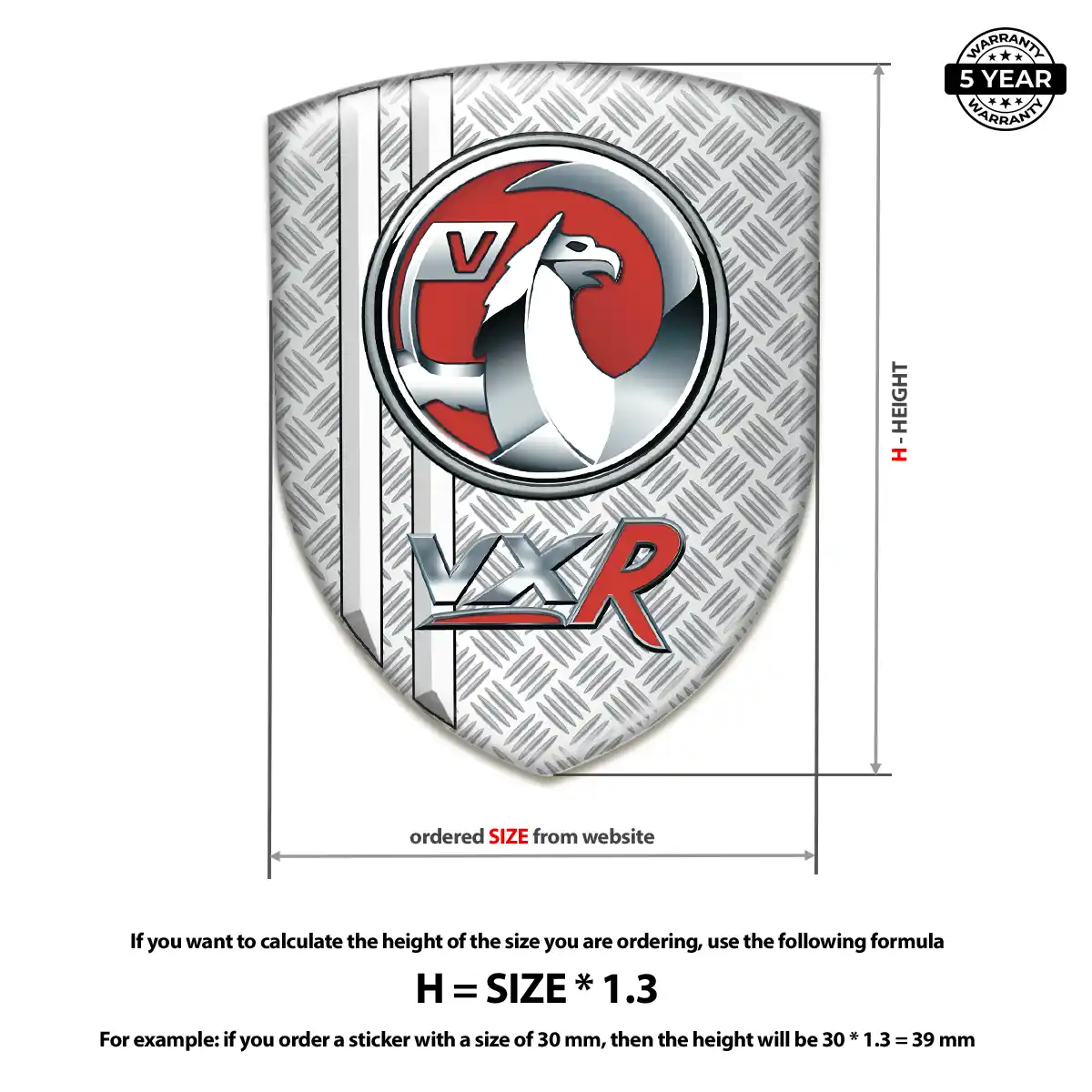 Vauxhall Automotive Logo Sticker Outer Style