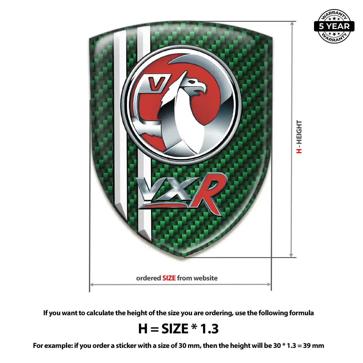 Vauxhall Automotive Logo Sticker Premium Dome