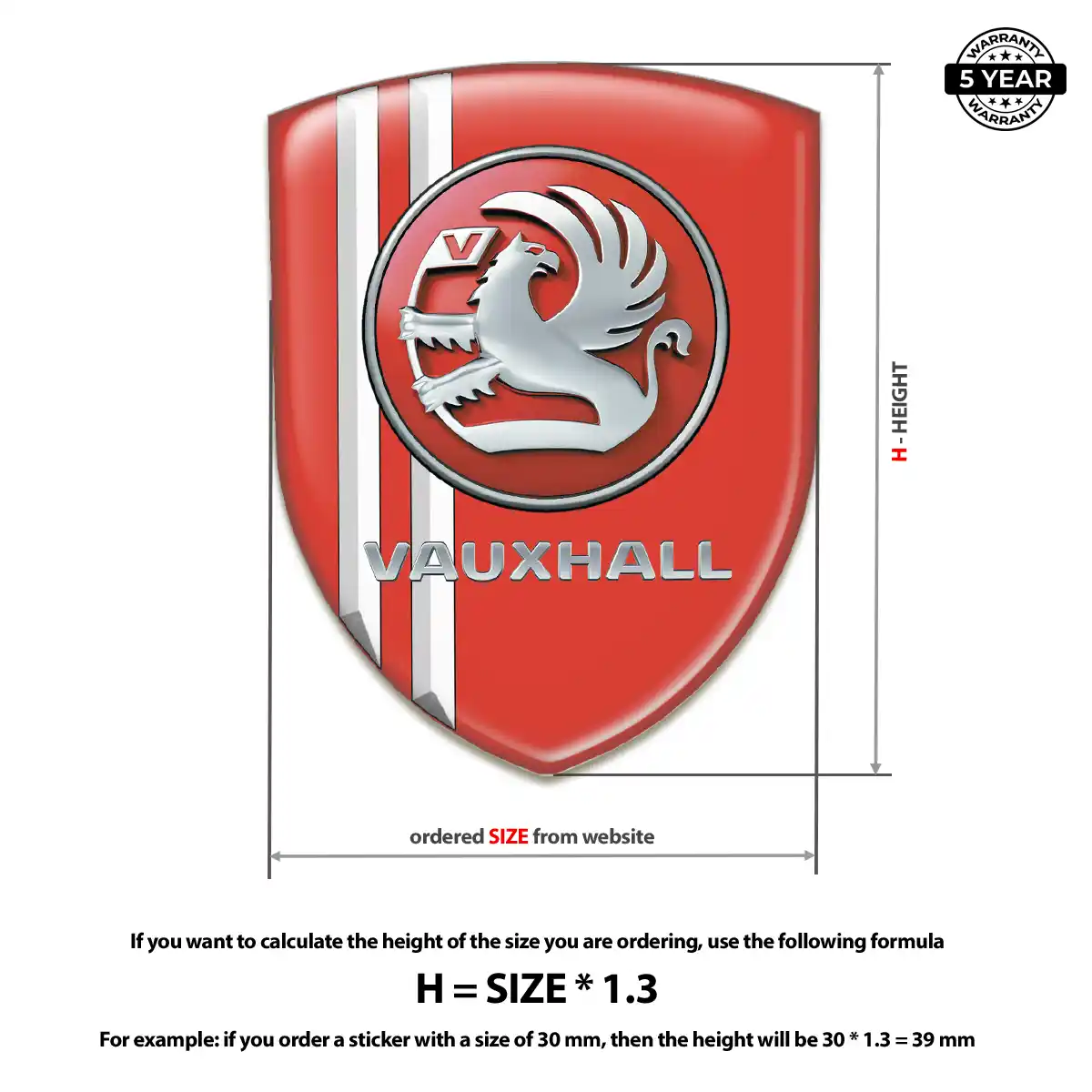 Vauxhall Automotive Logo Sticker Prime Quality