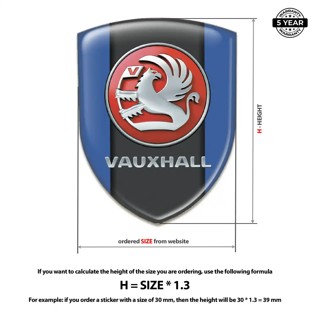 Vauxhall Automotive Logo Sticker Refined Design