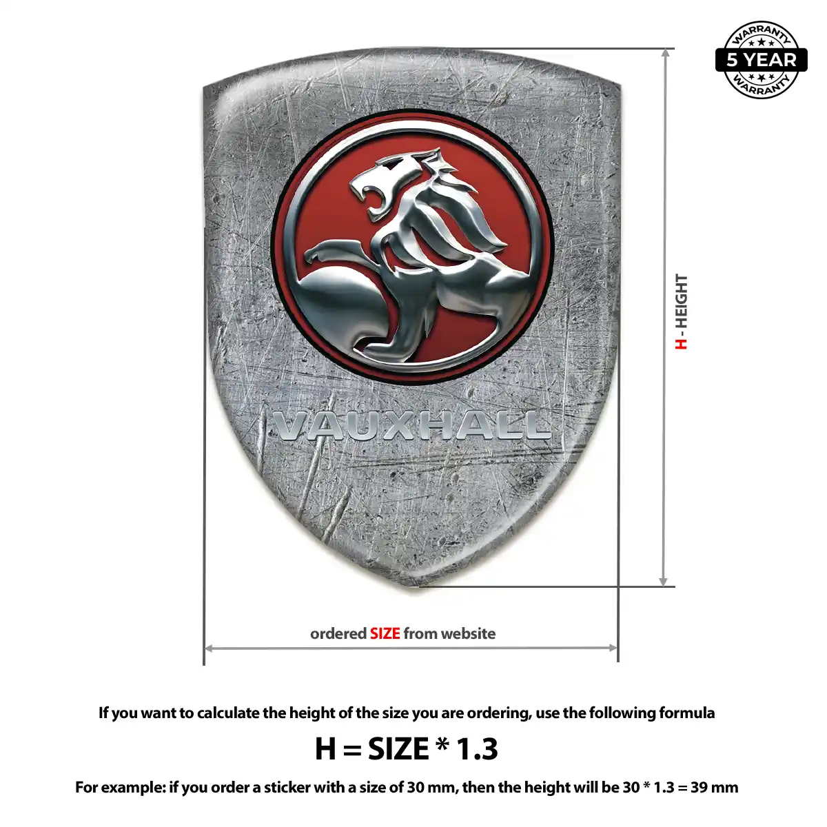 Vauxhall Automotive Logo Sticker Signature Grade