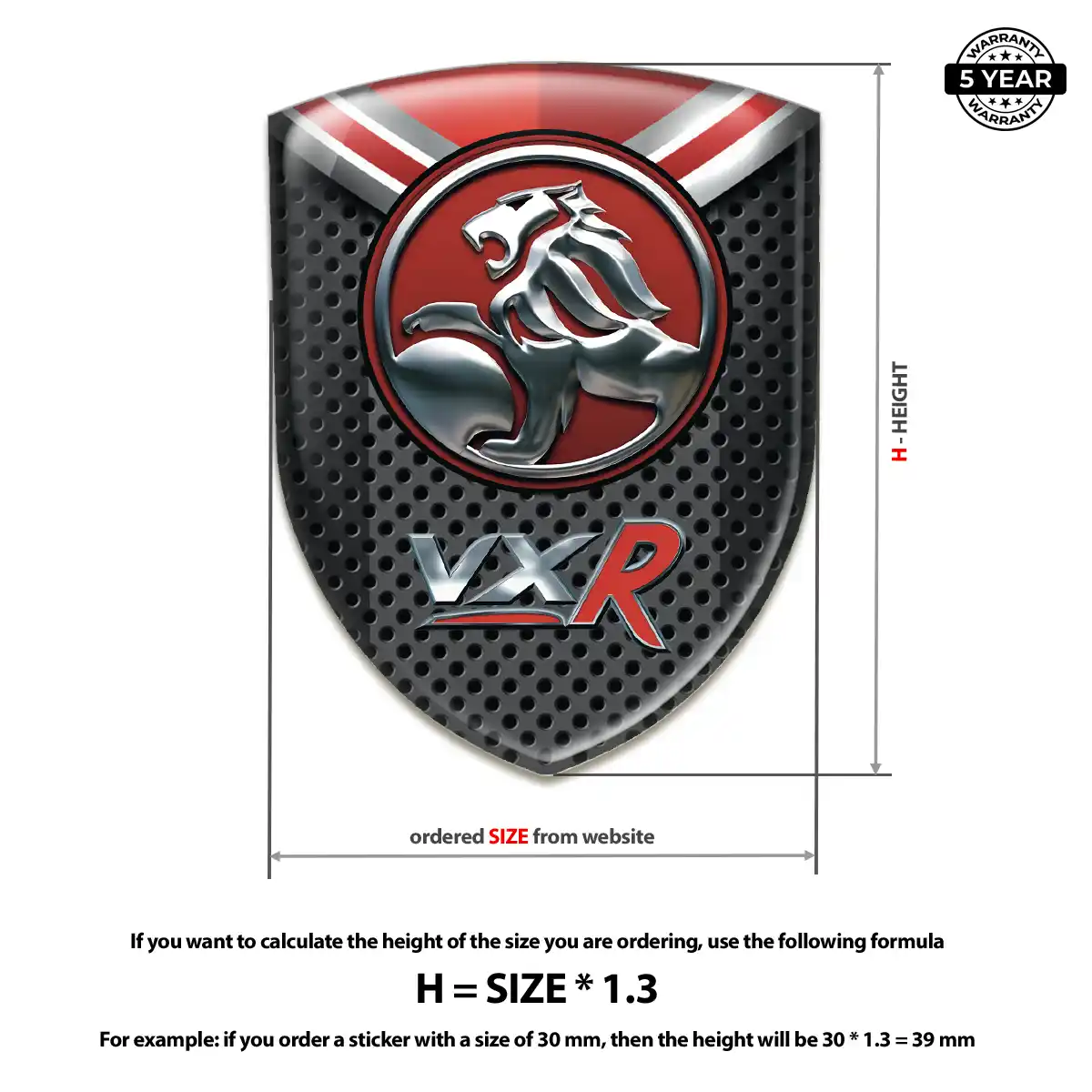 Vauxhall Automotive Resin Decal Cabin Style