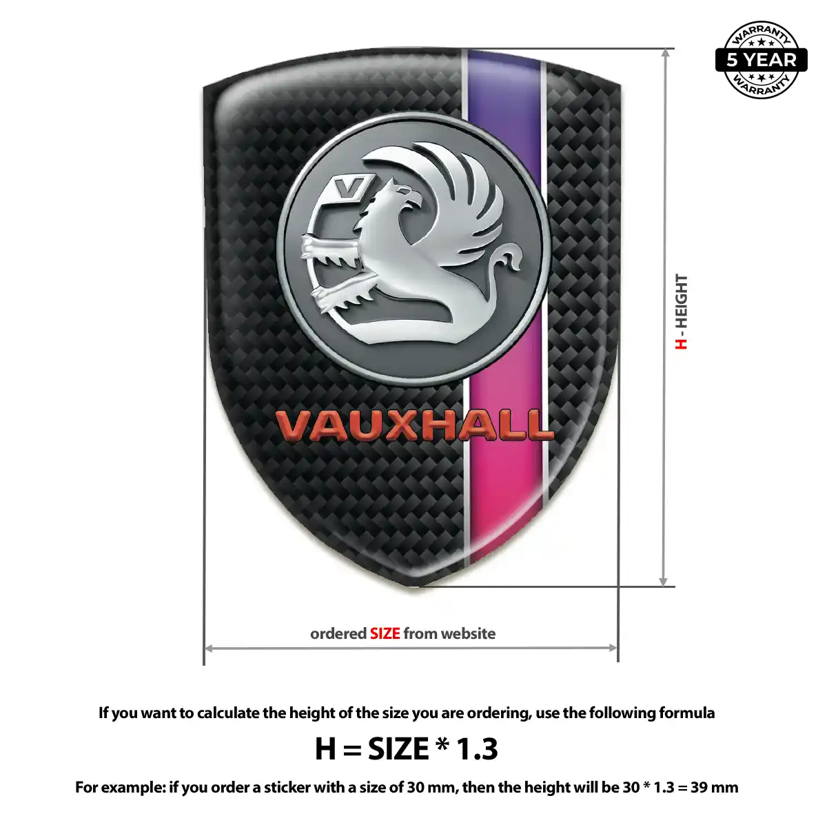 Vauxhall Automotive Resin Decal Deluxe Edition