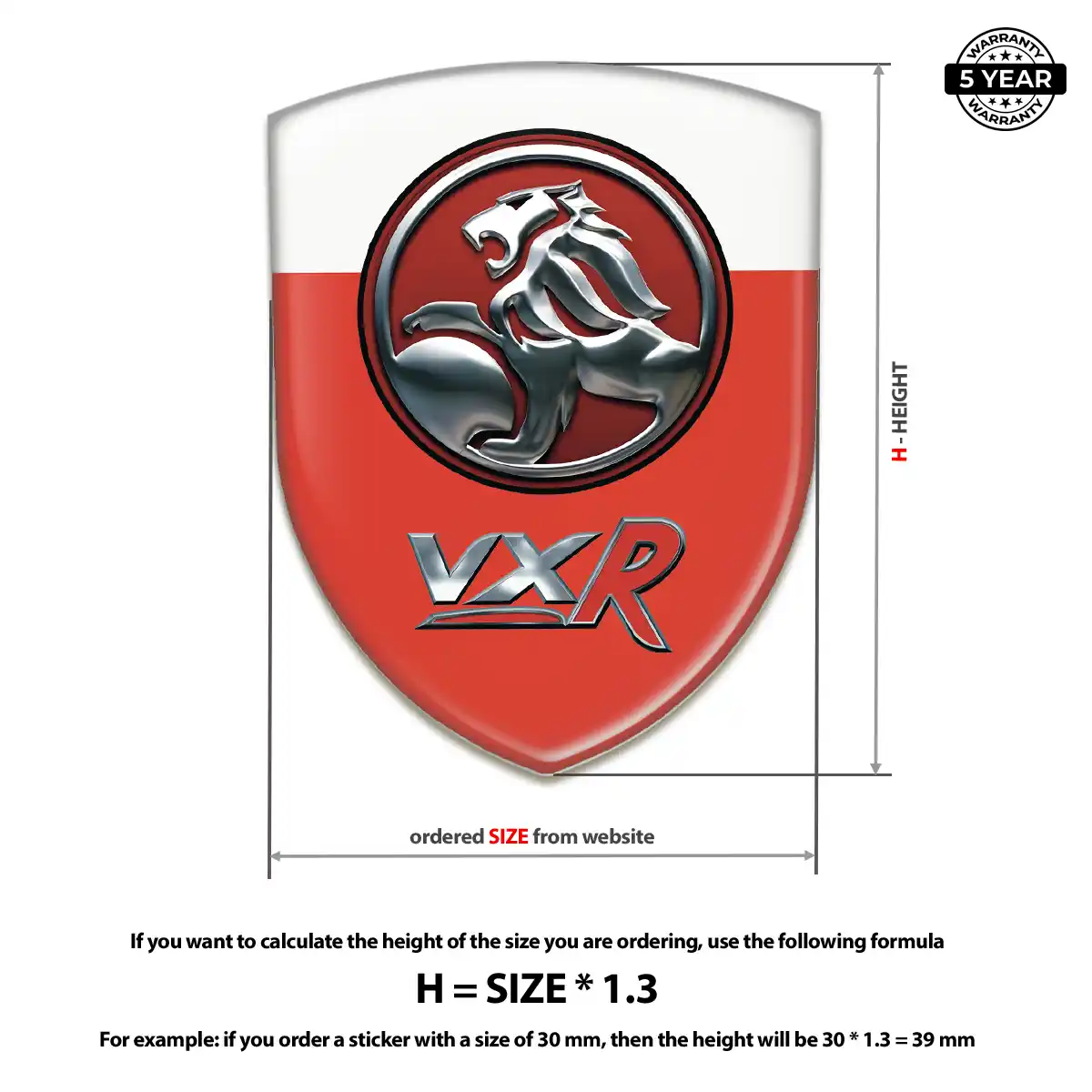Vauxhall Automotive Resin Decal Elite Finish